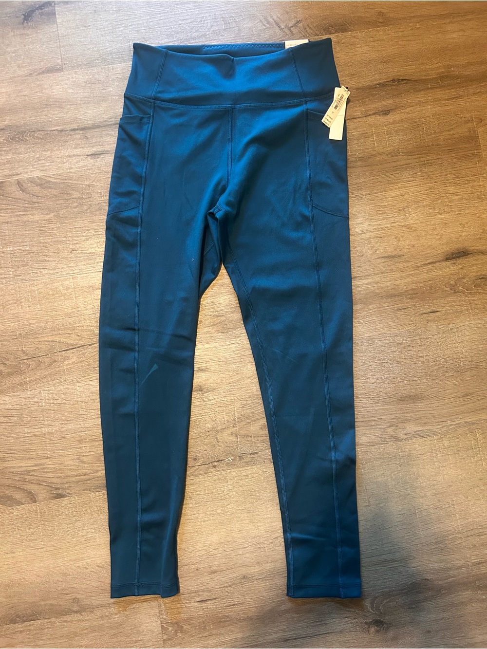 Victoria’s Secret Leggings Womens Size 12 Teal Blue-Green High Rise 27”